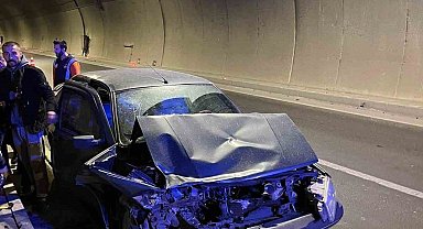 Tüneli meydana gelen trafik kazasında 2 kişi yaralandı