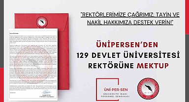 Ünipersen'den 129 Devlet Üniversitesi Rektörüne mektup