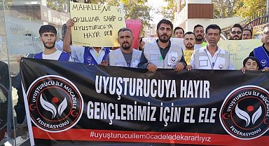 Uyuşturucuya karşı tepki yürüyüşü yapıldı