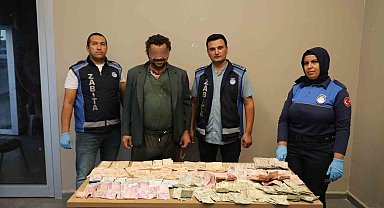 Üzerinden 12 bin 980 TL çıkan dilencinin 9 Bin TL devlet yardımı aldığı ortaya çıktı