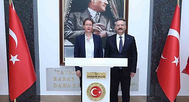 Vali Aksoy, Fransa'nın Ankara Büyükelçisi Isabelle Dumont'u kabul etti