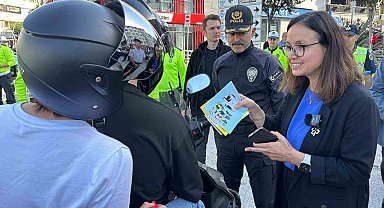 Vali Kaya, motosiklet denetimine katıldı