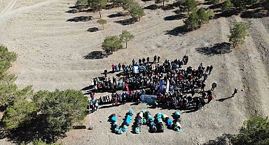 Van'da gençler ormanlık alanda temizlik yaptı