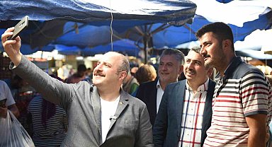 Varank ve Yılmaz pazarcı esnafı ile buluştu