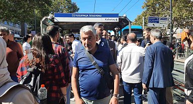Yol çalışması nedeniyle Bağcılar - Kabataş Tramvay hattında yoğunluk yaşandı