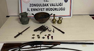 Zonguldak'ta tarihi eser kaçakçılığı operasyonu; 1 şüpheli gözaltında