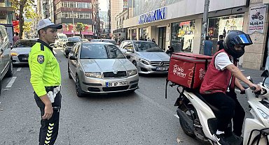 Zonguldak'ta trafik ekipleri çakar denetimi yaptı