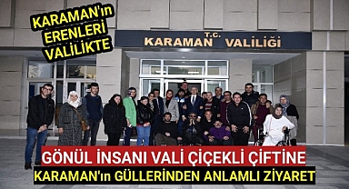 Gönüllere Taht Kuran Karaman Valisi Çiçekli Çiftine Özel Ziyaret