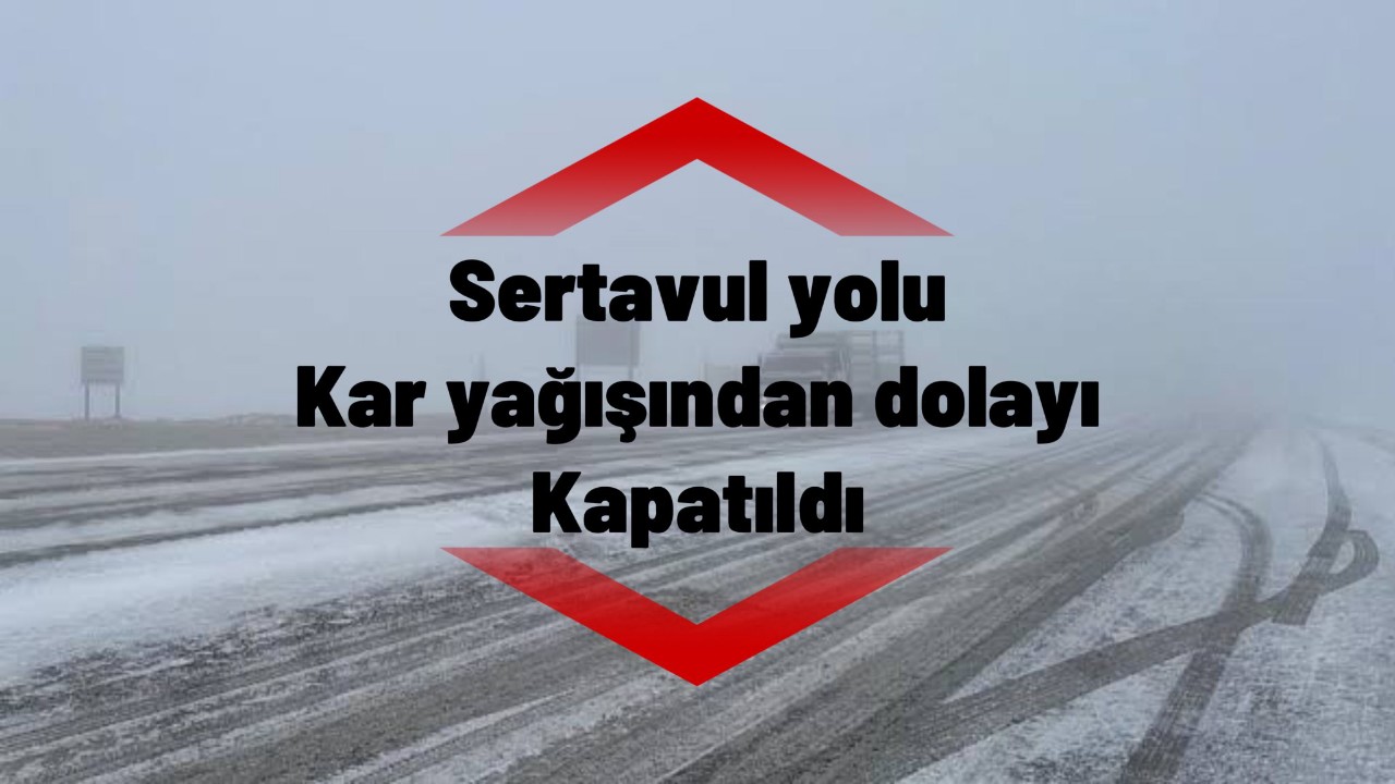 Karaman-Sertavul yolu yoğun kar ve tipi nedeniyle trafiğe kapatıldı