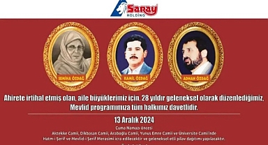Saray Holding'den Mevlid-i Şerif daveti