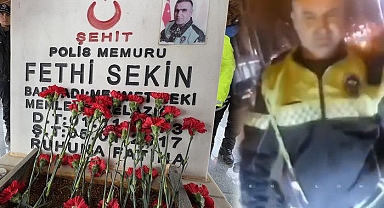 Şehit polis Fethi Sekin Elazığ'da kabri başında anıldı! Görev başındaki görüntüler ortaya çıktı