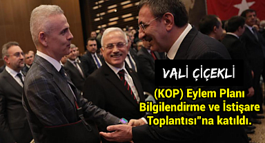 Vali Çiçekli, (KOP) Eylem Planı Bilgilendirme ve İstişare Toplantısı