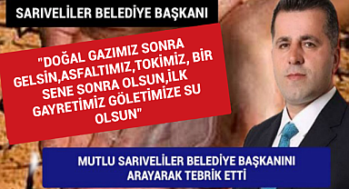 Hüseyin Mutlu Sarıveliler Belediye Başkanını Tebrik Etti