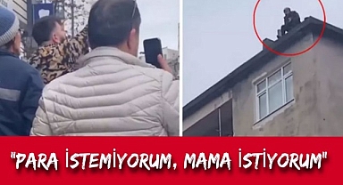 İNTİHAR İÇİN ÇATIYA ÇIKAN BABA,