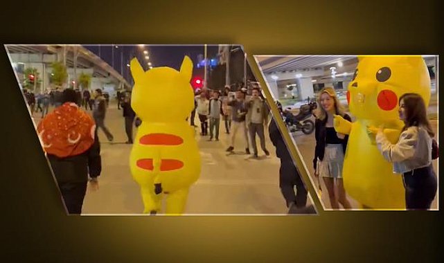 Eylemci Pikachu yine meydanlarda... Bu kez polisle beraber poz verdi! Türkiye onu konuşuyor