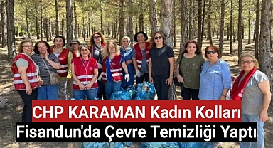 CHP KARAMAN Kadın Kolları Fisandun'da Çevre Temizliği Yaptı