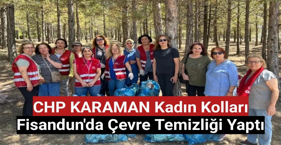 CHP KARAMAN Kadın Kolları Fisandun'da Çevre Temizliği Yaptı