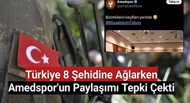 Türkiye 8 Şehit Askerine Ağlarken amedspor'un Paylaşımı Tepki Çekti