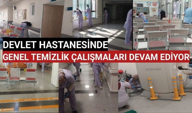 Karaman Eğitim ve Araştırma Hastanesinde Genel Temizlik Çalışmaları Sürüyor