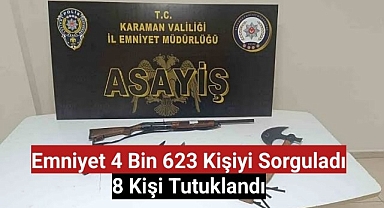 Emniyet 4 bin 623 kişiyi sorguladı. 8 kişi tutuklandı