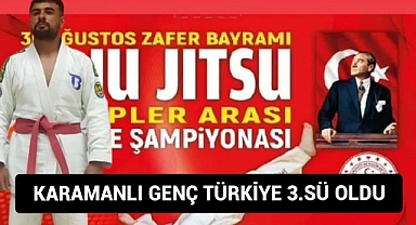 Karamanlı Sporcu Burak Hasan Uluer, Ju Jitsu Türkiye Şampiyonası'nda Üçüncü Oldu
