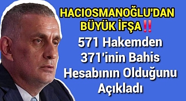 Büyük İfşa 571 hakemden 371'inin bahis hesabı var