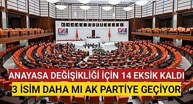 Anayasa Değişikliği İçin 14 Eksik Kaldı! 3 İsim Daha AK Parti'ye Mi Katılacak?
