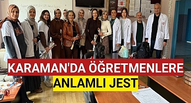 Karaman'da Öğretmenleri Duygulandıran Jest
