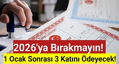 1 Ocak'a kadar başvurmayan tapu sahibi 3 katını ödeyecek