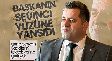 Genç Başkanın Sevinci Yüzüne Yansıdı