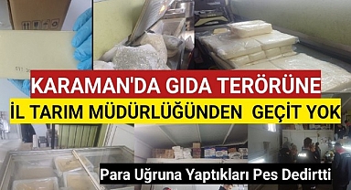 Karaman'da Gıda Terörüne Geçit Yok.Evinin Bodrumunda Tonlarca Bozuk Peynir Ele Geçirildi