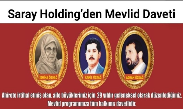Saray Holding'den Mevlid Daveti