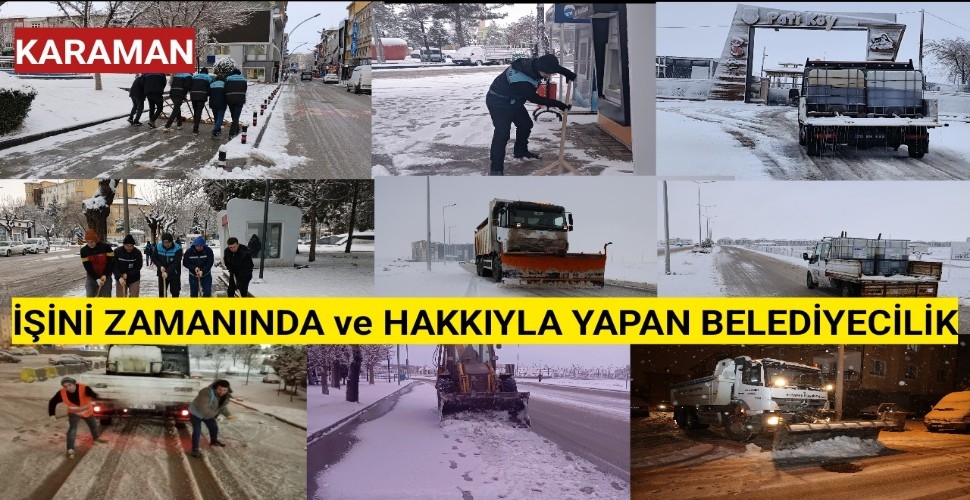 Karaman Belediyesinden Anında Müdahele