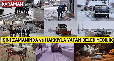 Karaman Belediyesinden Anında Müdahele