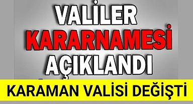 Karaman Valisi Değişti Çiçekli Gitti Çiçek Geldi.