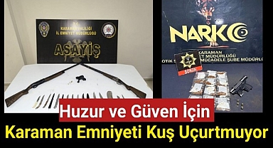 Huzur ve Güven İçin Karaman Emniyeti Kuş Uçurtmuyor