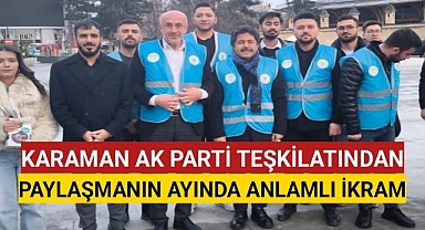 Karaman Ak Parti Teşkilatı İftara Dakikalar Kala Vatandaşın Yanında