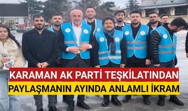 Karaman Ak Parti Teşkilatı İftara Dakikalar Kala Vatandaşın Yanında
