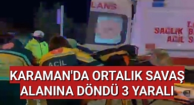 Karaman'da polisten kaçan şüpheliler kaza yaptı: 3 yaralı