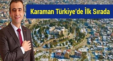 Karaman Türkiye'de İlk Sırada