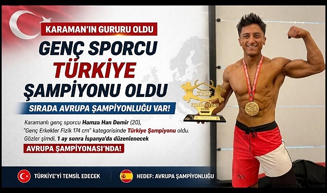 Türkiye ve Karaman'ın Gururu, Genç Sporcu Türkiye Şampiyonu Oldu
