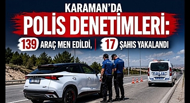 Karaman'da Polis Düğmeye Bastı: 139 Araç Men, 17 Gözaltı