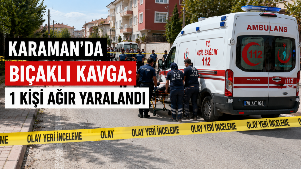 Karaman'da Bıçaklı Kavga: 1 Kişi Ağır Yaralandı