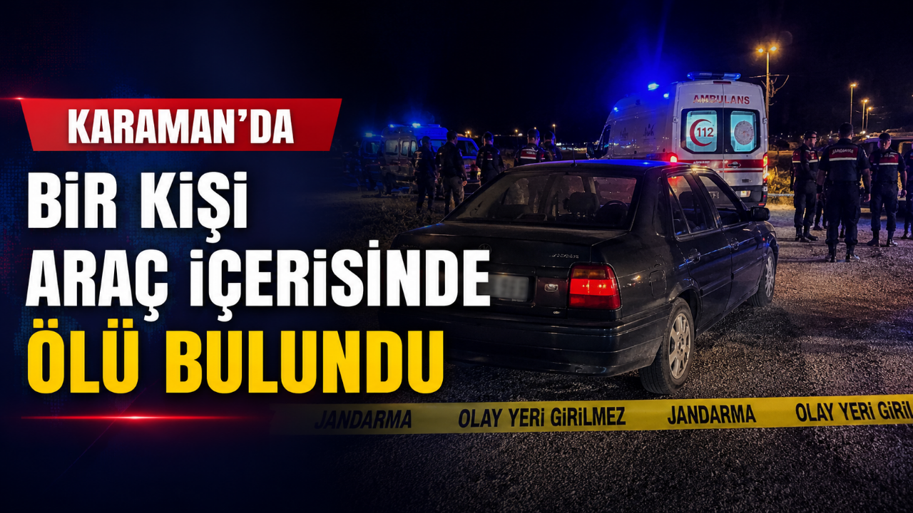 Karaman'da Bir Kişi Araç İçerisinde Ölü Bulundu