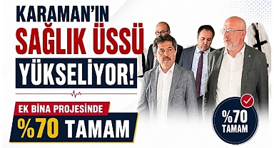 Karaman Sağlıkta Çağ Atlıyor! Ek Hastane Binasında Sona Doğru
