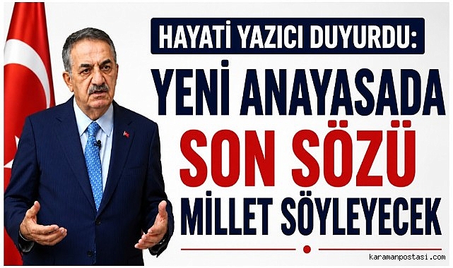 Yeni Anayasa İçin Referandum Vurgusu: Kararı Millet Verecek