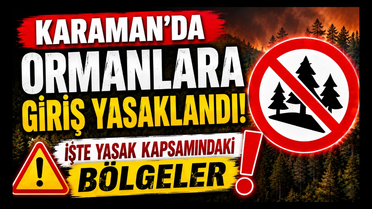 Karaman'da Ormanlara Giriş Yasaklandı! İşte Yasak Kapsamındaki Bölgeler