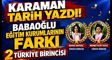 Karaman Zirvede! Babaoğlu Eğitim Kurumları Çifte Türkiye Birinciliğiyle Gururlandırdı
