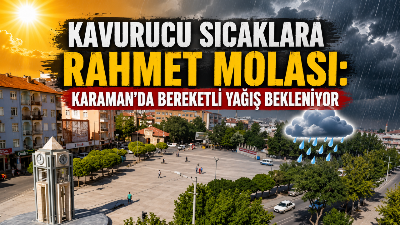 Kavurucu Sıcaklara Rahmet Molası: Karaman'da Bereketli Yağış Bekleniyor