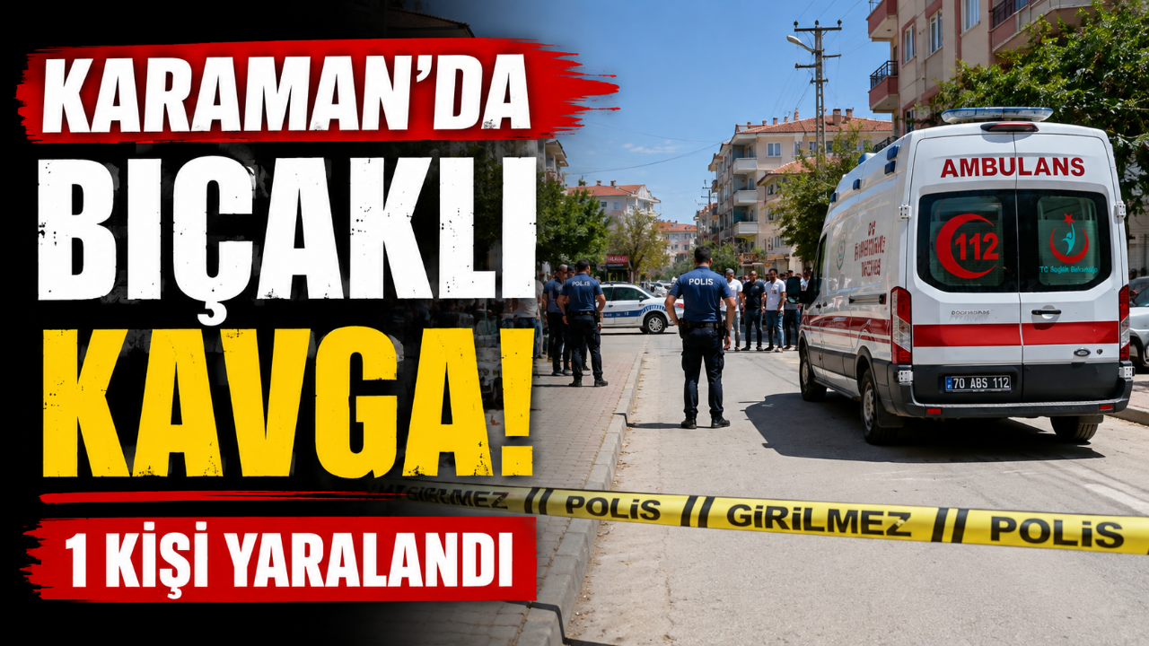 Karaman'da Bıçaklı Kavga Bir Kişi Yaralandı